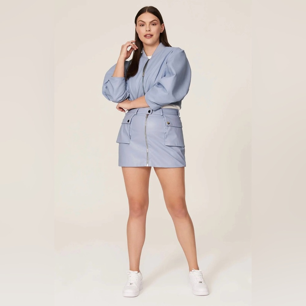 Kai Faux Leather Mini Skirt by Aliette
